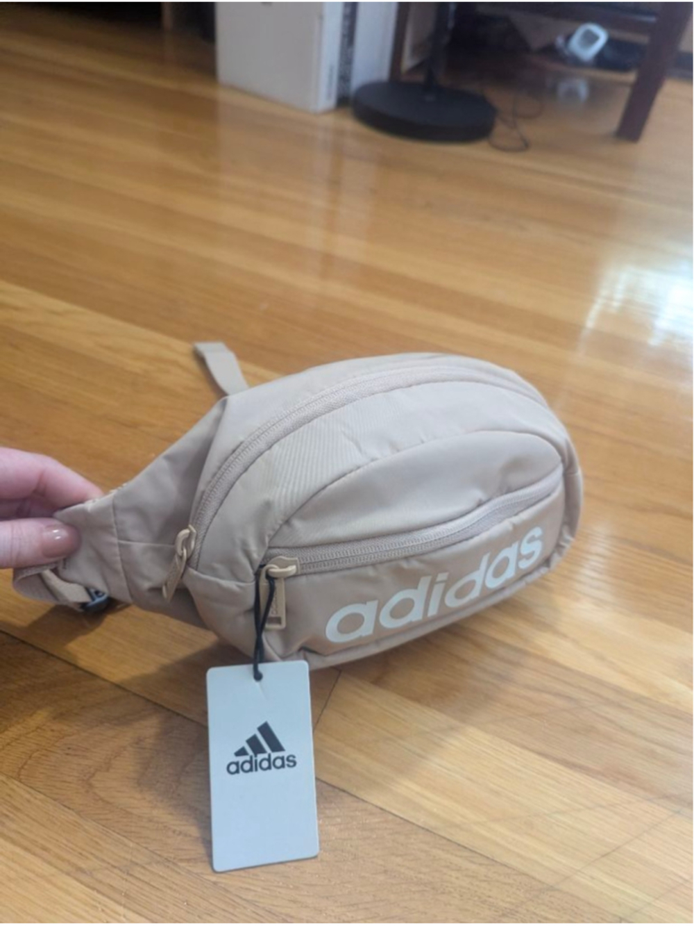 Adidas Core Waist Pack NWT Magic Beige + Off White Crossbody Bag - Picture 7 of 9
